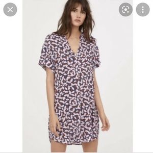 H&M ginkgo print t-shift shift mini dress